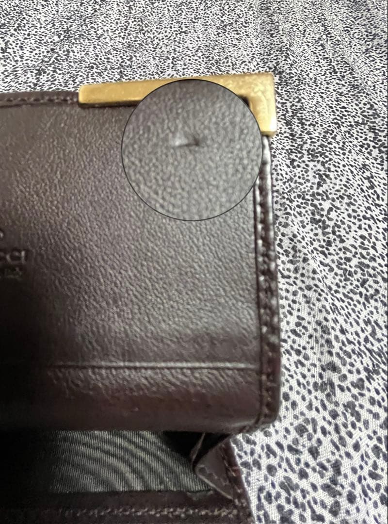 GUCCI ユニセックス名刺入れ　ダークブラウン　GGパターン