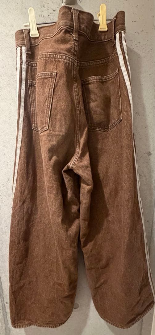 THE TOE Emirates Track Denim Pants ブラウン