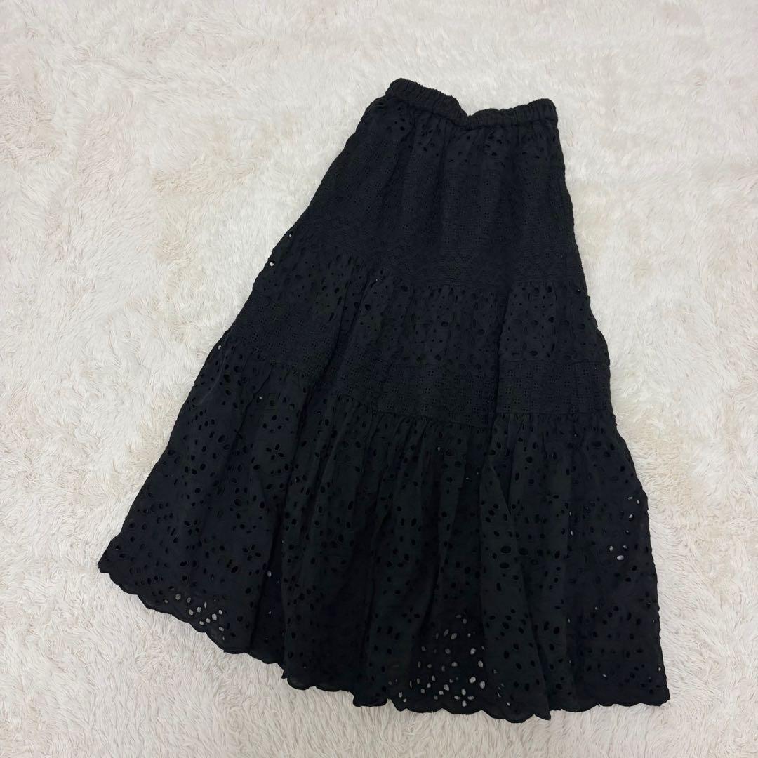 美品✨24SS✨イエナ　定価2.2万　コットンレースティアードスカート