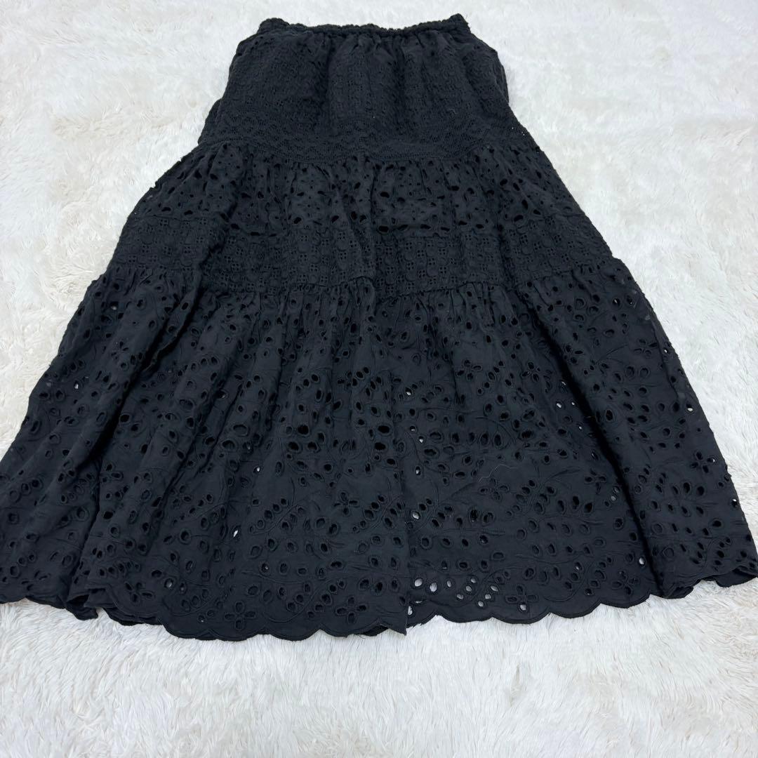 美品✨24SS✨イエナ　定価2.2万　コットンレースティアードスカート