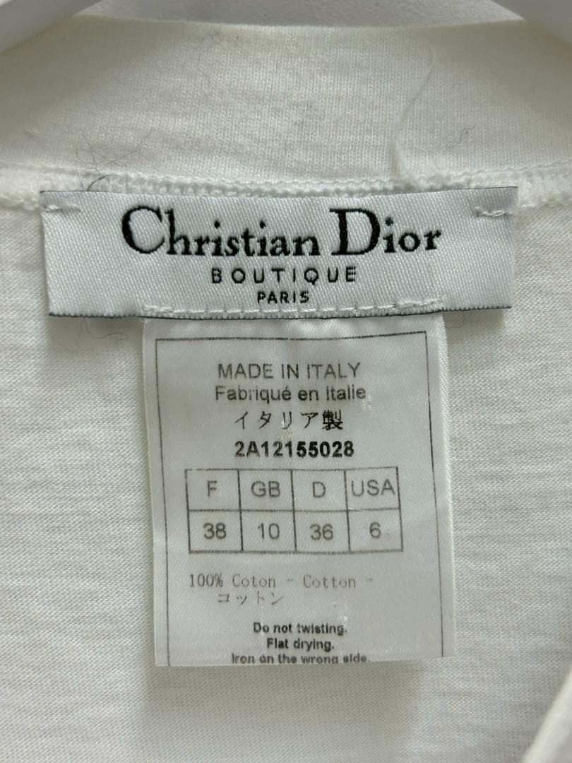 Christian Dior クリスチャン・ディオール Tシャツ 白 38 美品
