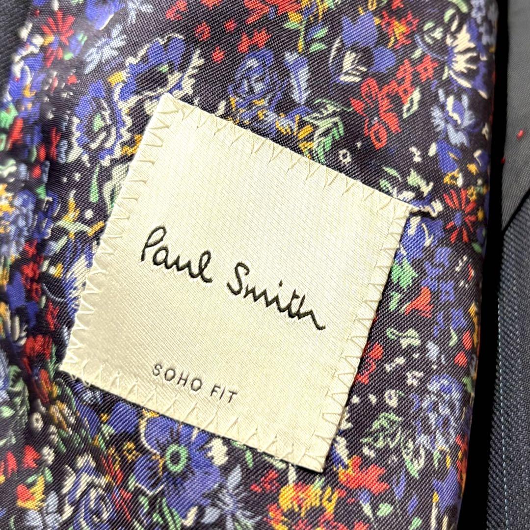 現行 paul smith テーラードジャケット DORMEUIL 花柄 裏地柄