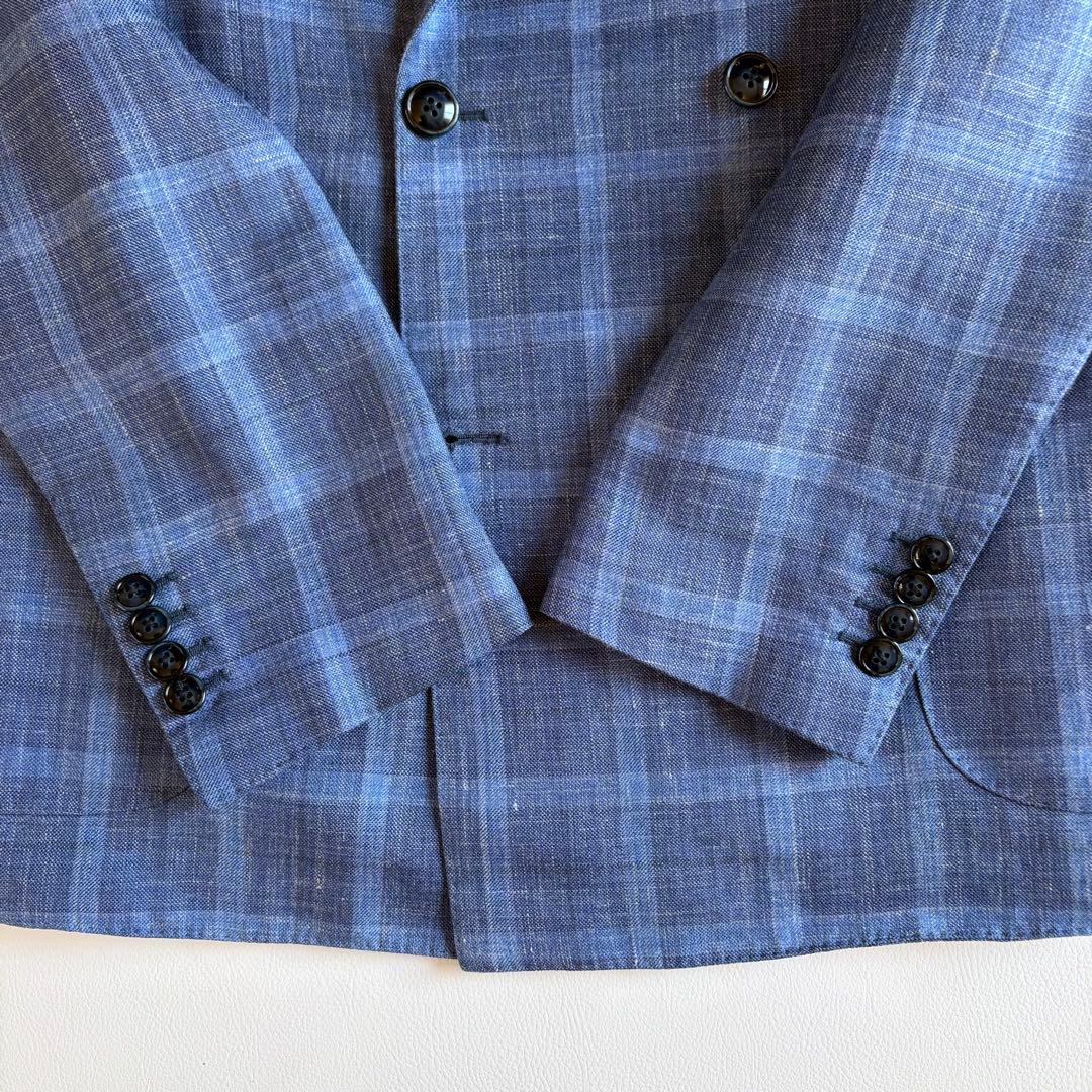 【BARBA×Loro Piana】テーラードジャケット ダブルブレスト 三者混