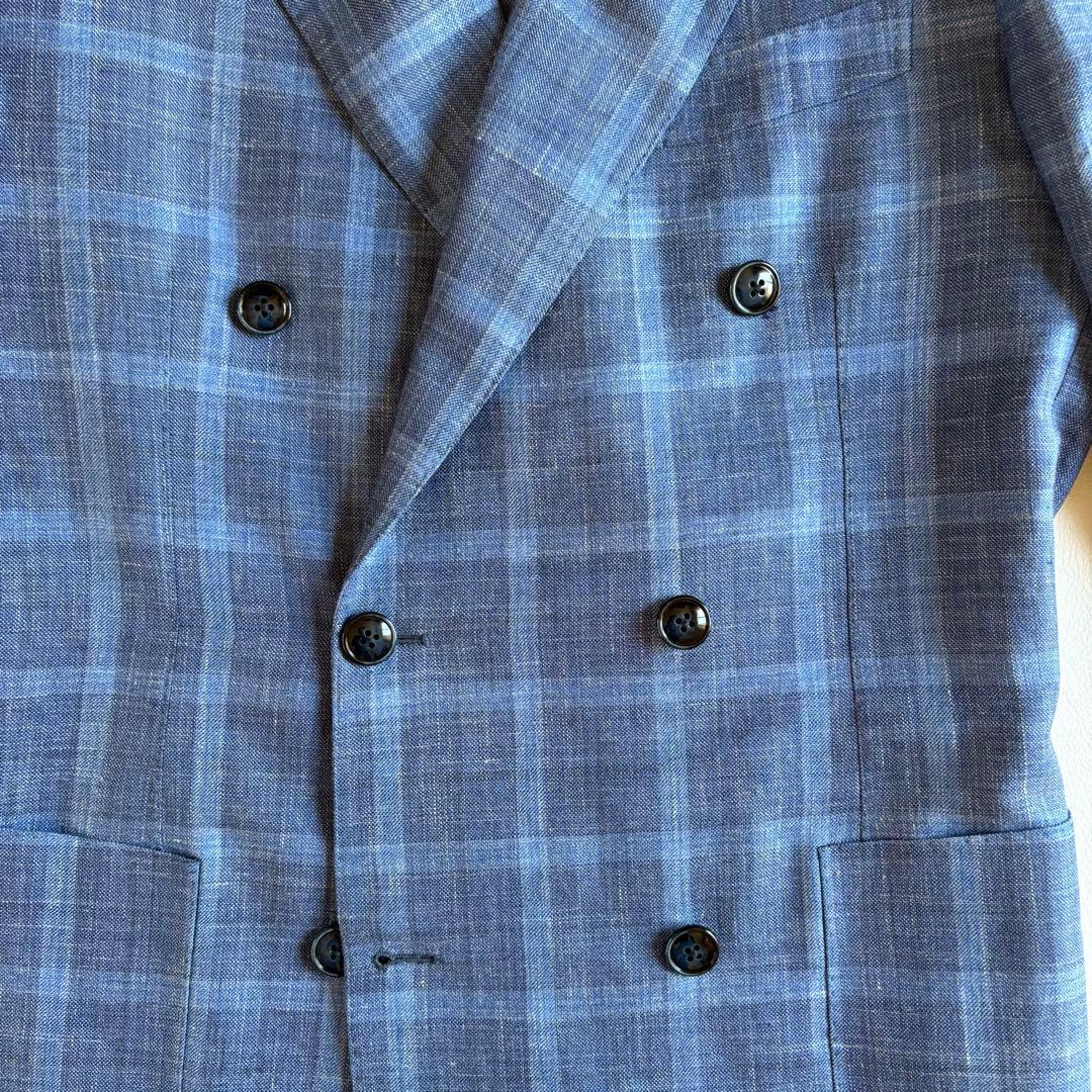 【BARBA×Loro Piana】テーラードジャケット ダブルブレスト 三者混