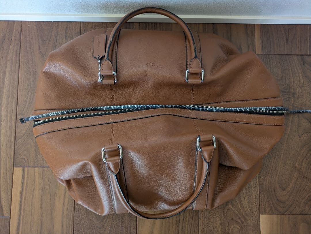 【美品】COACH ブラウンレザー ボストンバッグ