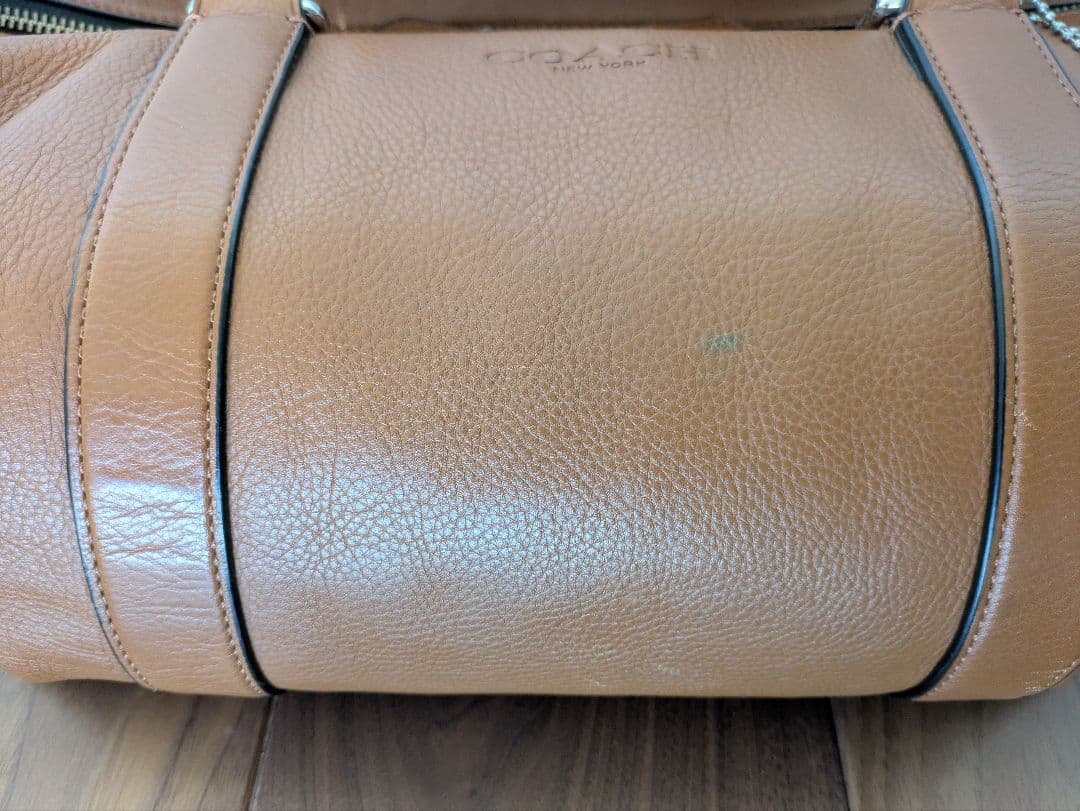 【美品】COACH ブラウンレザー ボストンバッグ