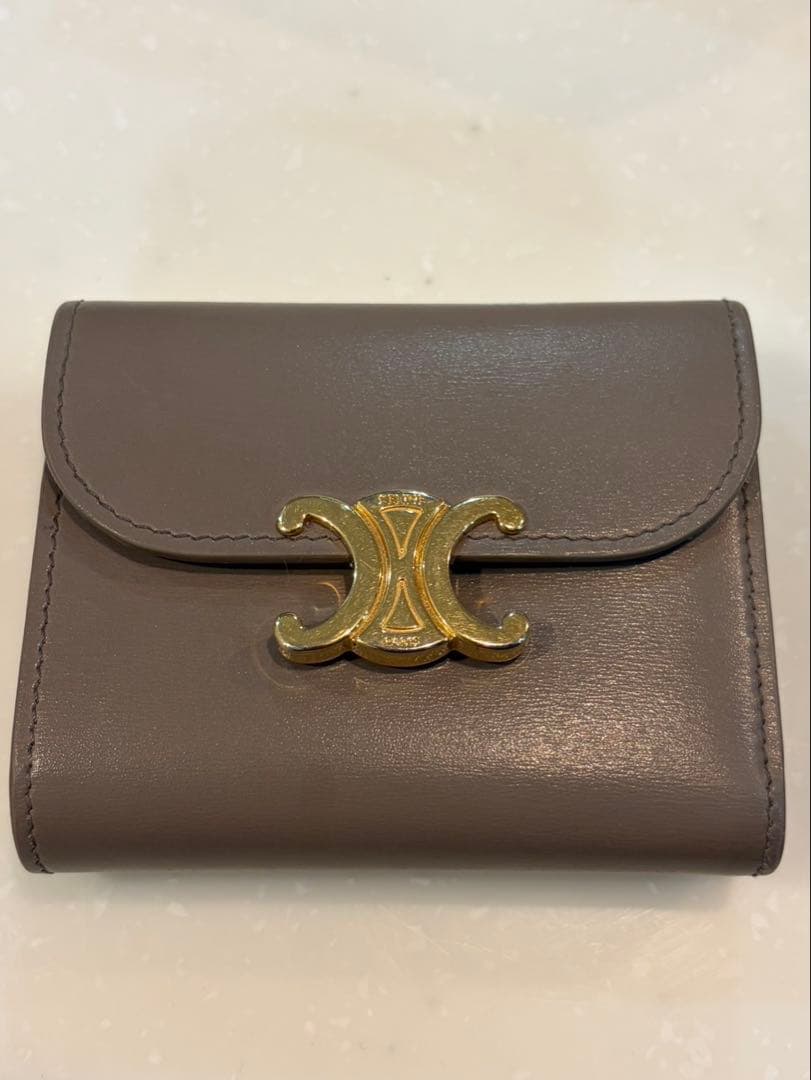 セリーヌ CELINE トリオンフ コンパクト ウォレット 三つ折り 財布