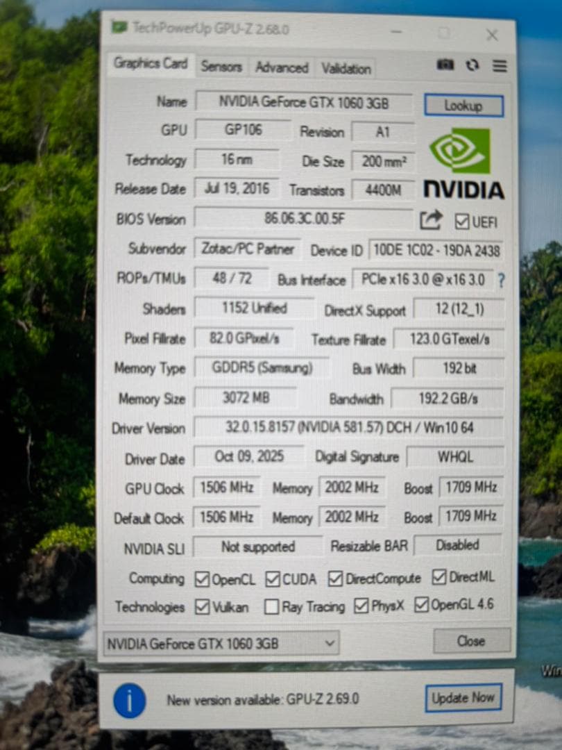 GTX1060 3GB×1 6GB×1