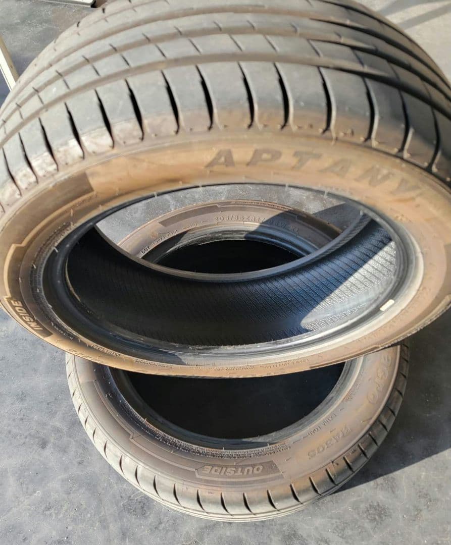 【中古】25年製 APTANY 205/55R17 バリ山　2本セット