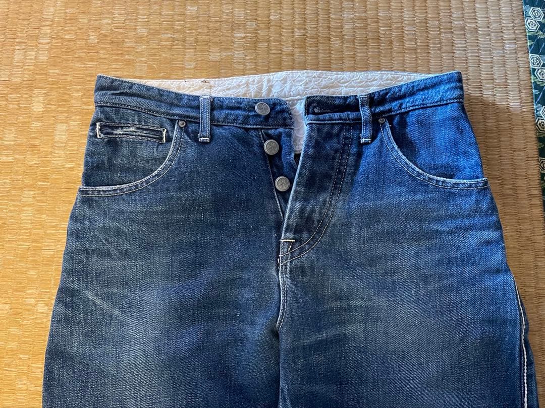 美品　ミナペルホネン　always ロールアップデニム　38 Mina
