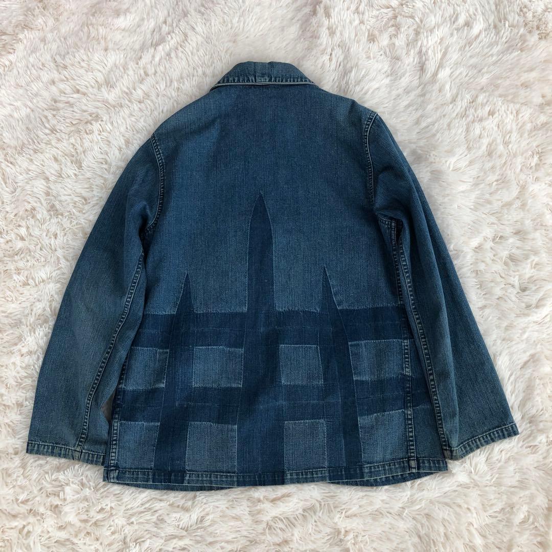 BLUEBLUEブルーブルーショールカラーデニムカバーオールデニムジャケット
