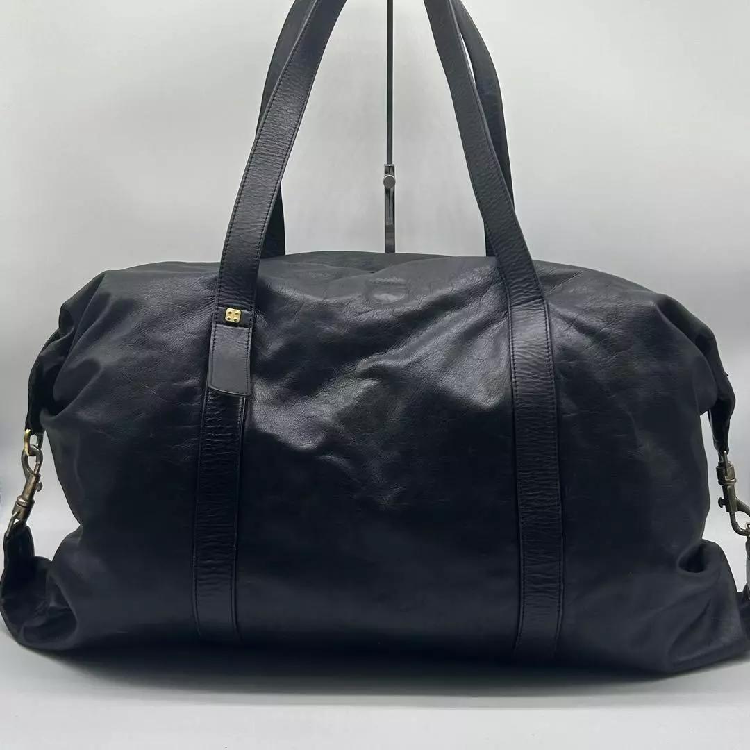 LOEWE 黒 レザー ボストンバッグ　レア