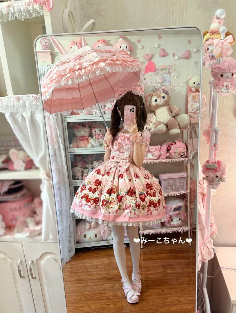 Strawberry 2点セット　甘ロリ　しゅくれどーる　ロリータ　ロリィタ
