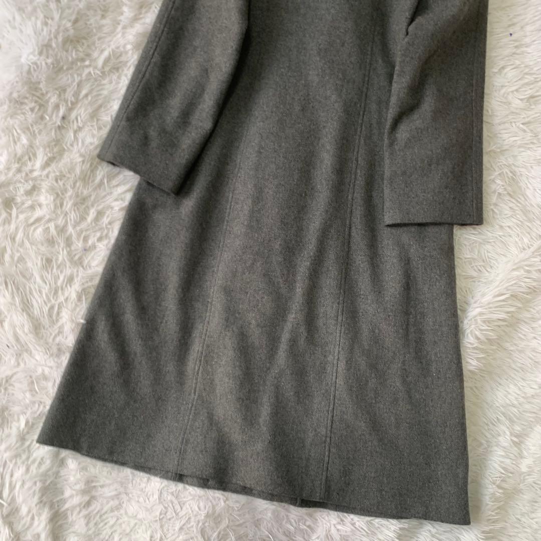 Leilian ウールカシミヤ ダブル ロングコート Aライン 11号 アウター