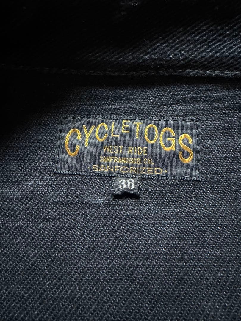 ウエストライド CYCLETOGS ブラック デニム　カバーオール 38
