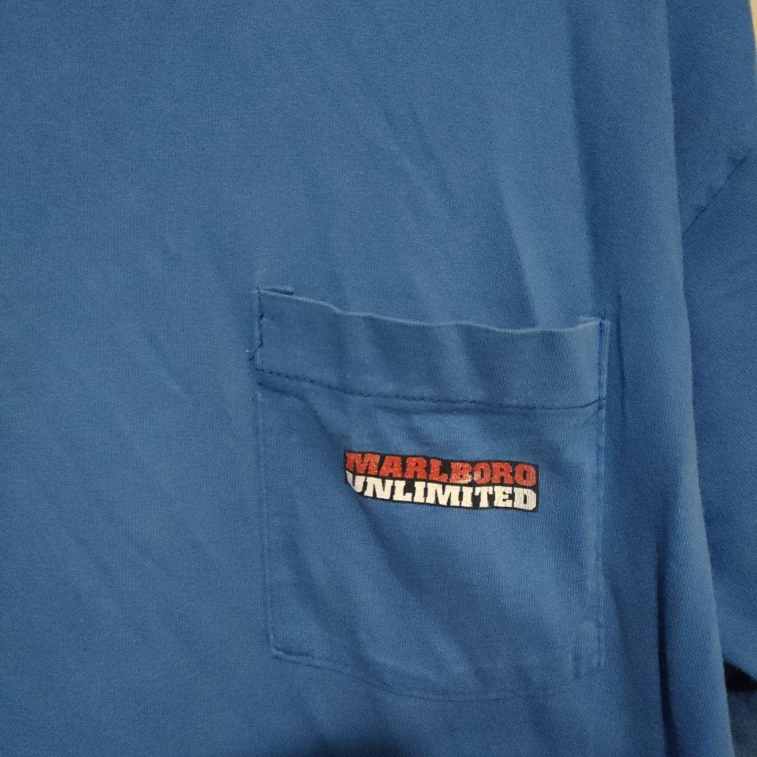 90s USA製 Marlboro マルボロ Tシャツ ウルフ コヨーテ ポケT