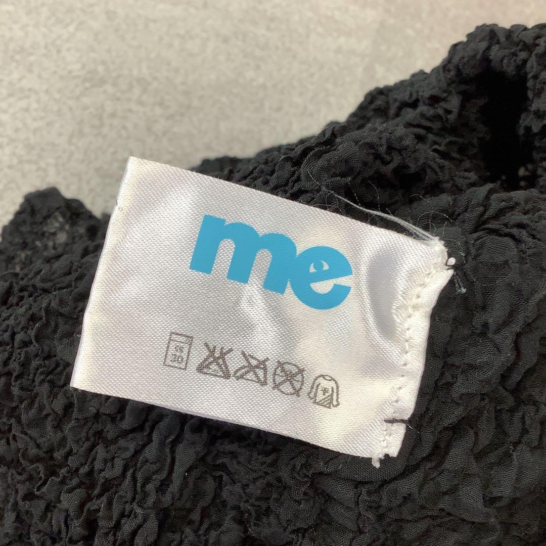 美品 me ISSAY MIYAKE リンクル カットソー 半袖 ブラック