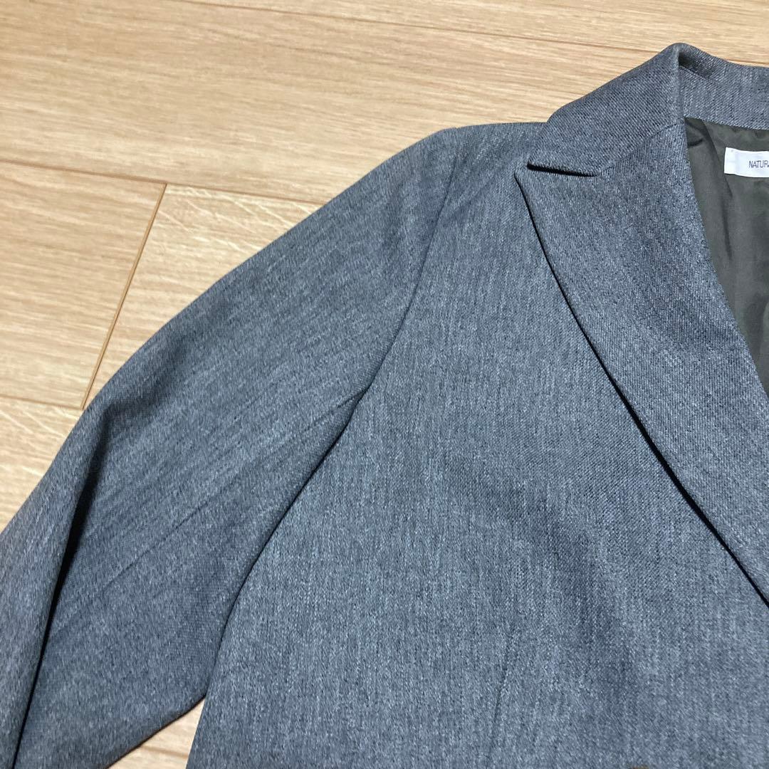 美品　ナチュラルビューティベーシック　ダブルブレスト　ジャケット　金ボタン