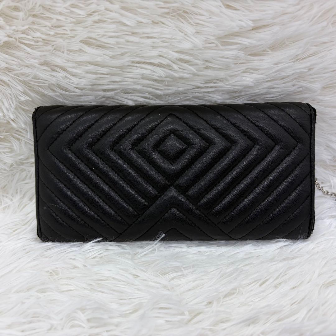 美品✨️プラダ 長財布 折り財布 キルティング 三角ロゴ カードケース ブラック