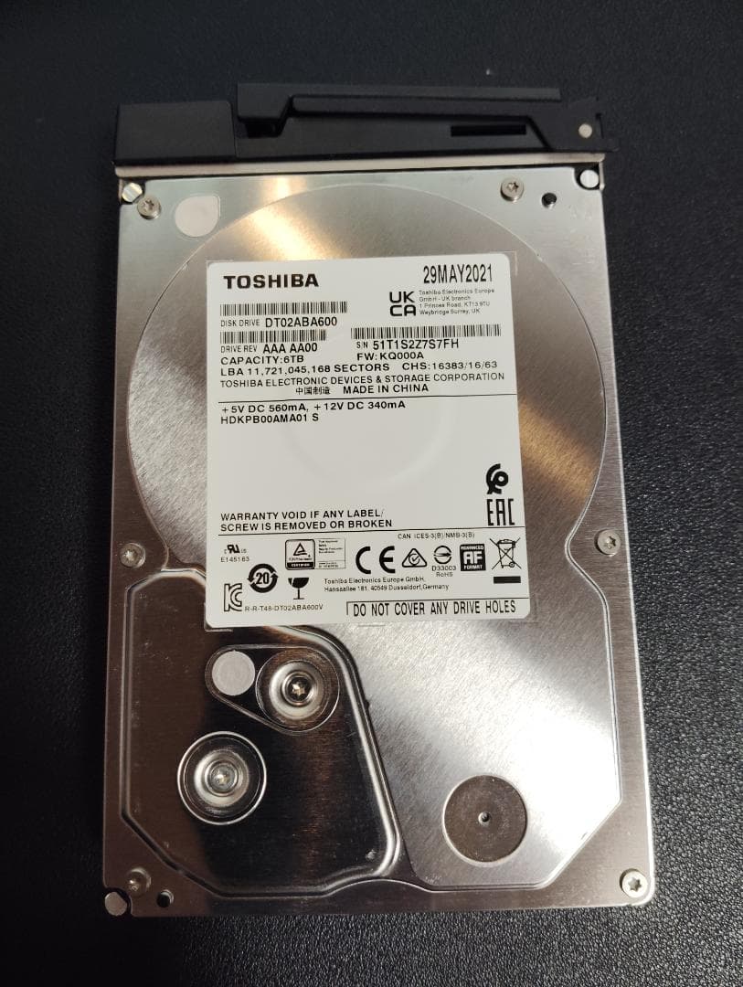 東芝 内臓HDD 6TB