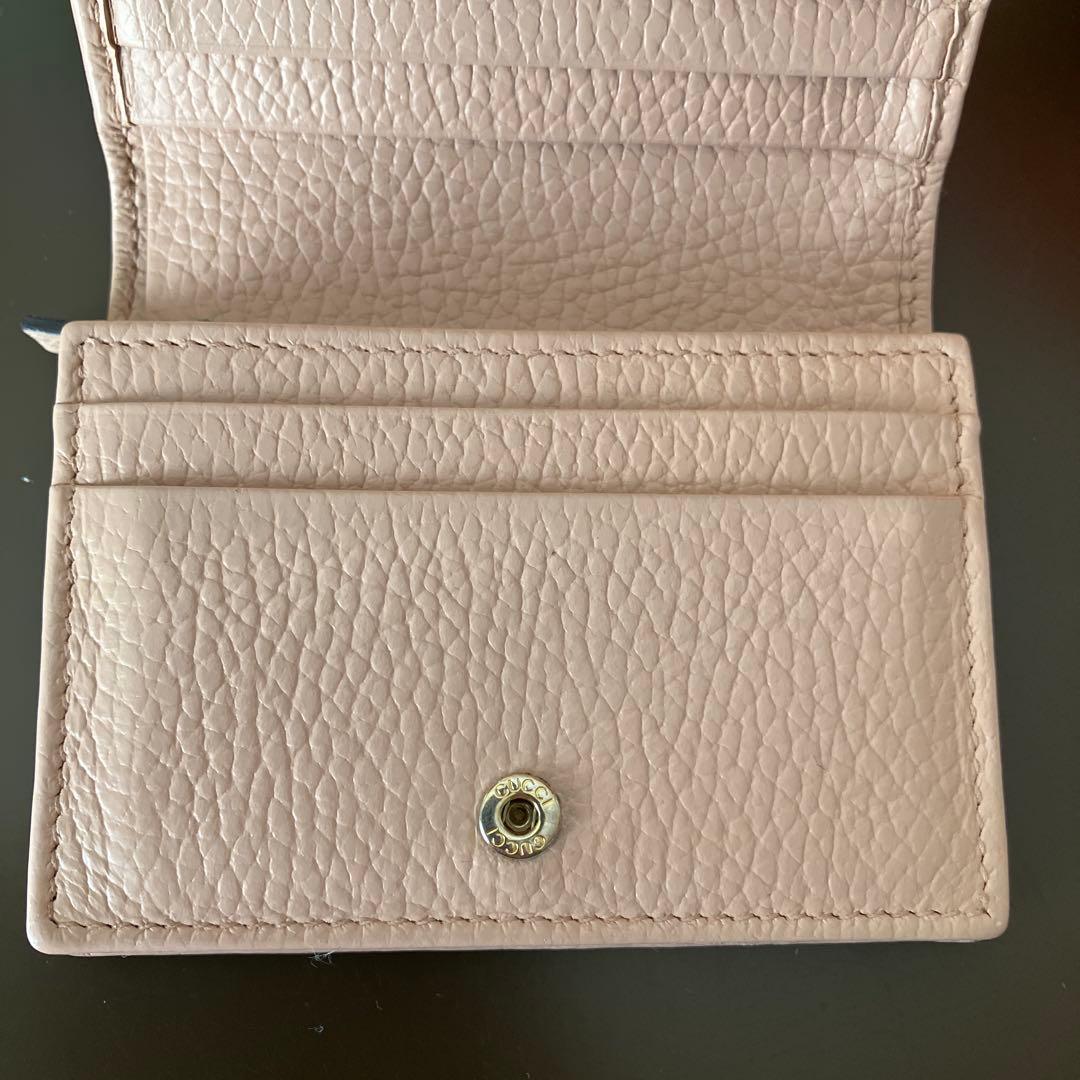 a*;様 GUCCI ミニ財布　マーモント　GGロゴ 二つ折り　ピンク