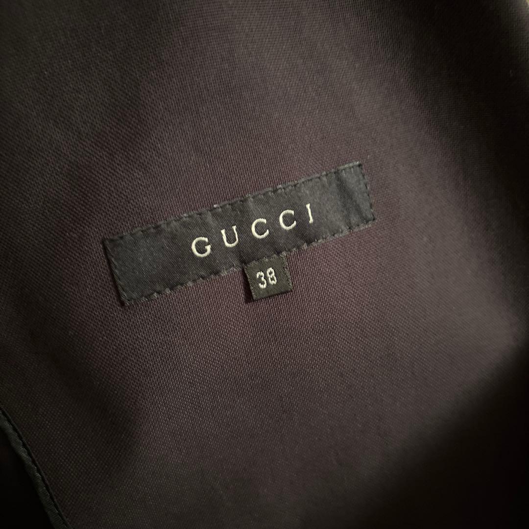 GUCCI ブラック トレンチコート 38