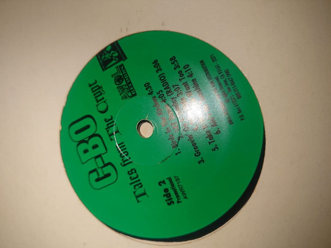 洋楽 c-bo talks from the crupt 1lp g-rap