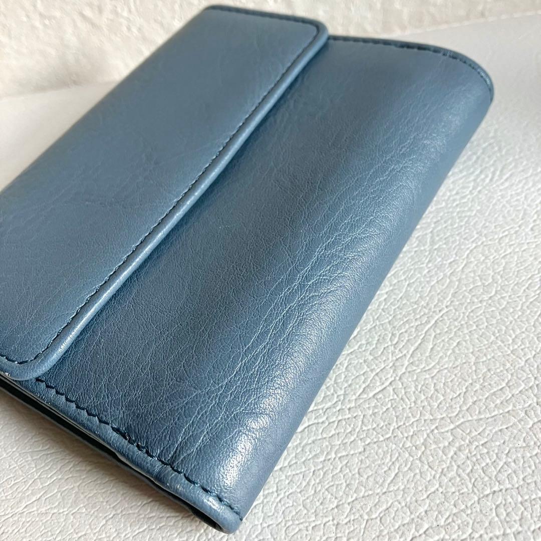 近年モデル HIROFU センプレ 2つ折り財布 ロゴ ノルディックブルー