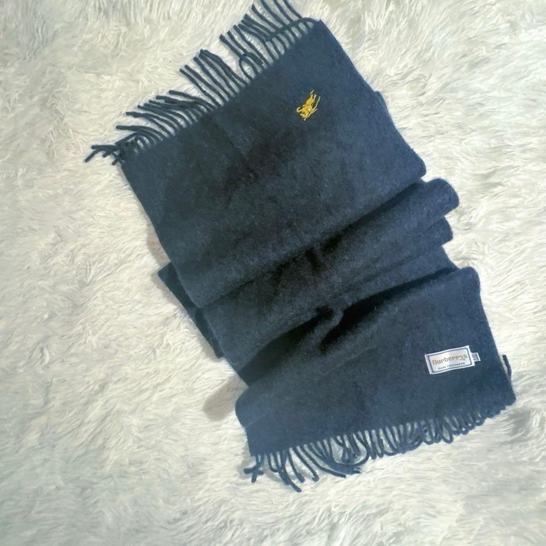 カシミヤ100% ✨美品✨ Burberrys バーバリー マフラー ホースロゴ