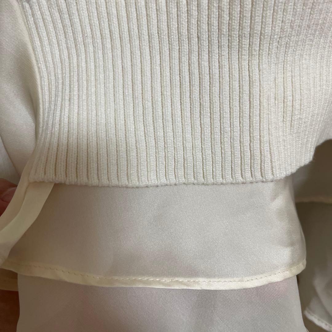 sacai バックシフォン　カーディガン