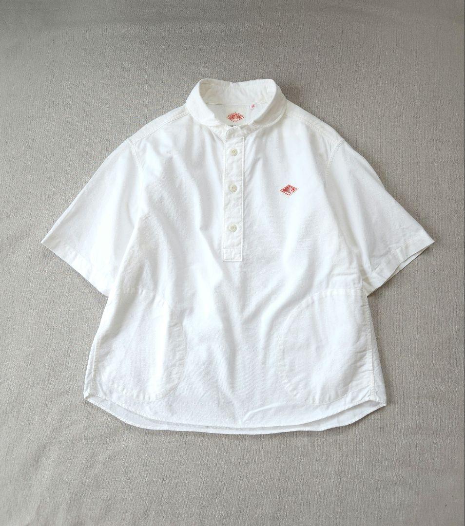 DANTON　良品　丸襟　プルオーバー　ホワイト　36　半袖　人気