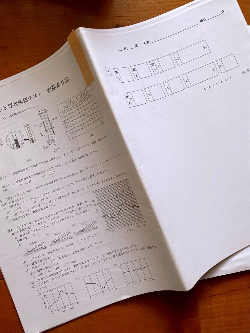 【中学受験】エルカミノ新小5理科1年分テキスト39冊＋確認テスト31部