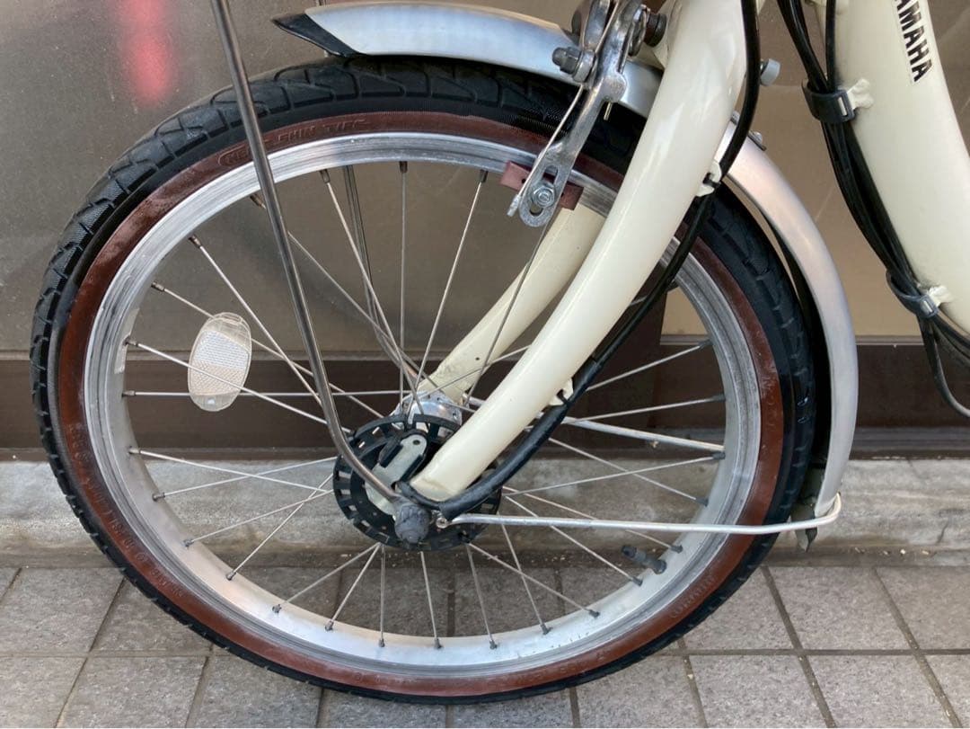 中古電動自転車 ヤマハ pasシオン 20インチ アイボリー 横浜 №3736