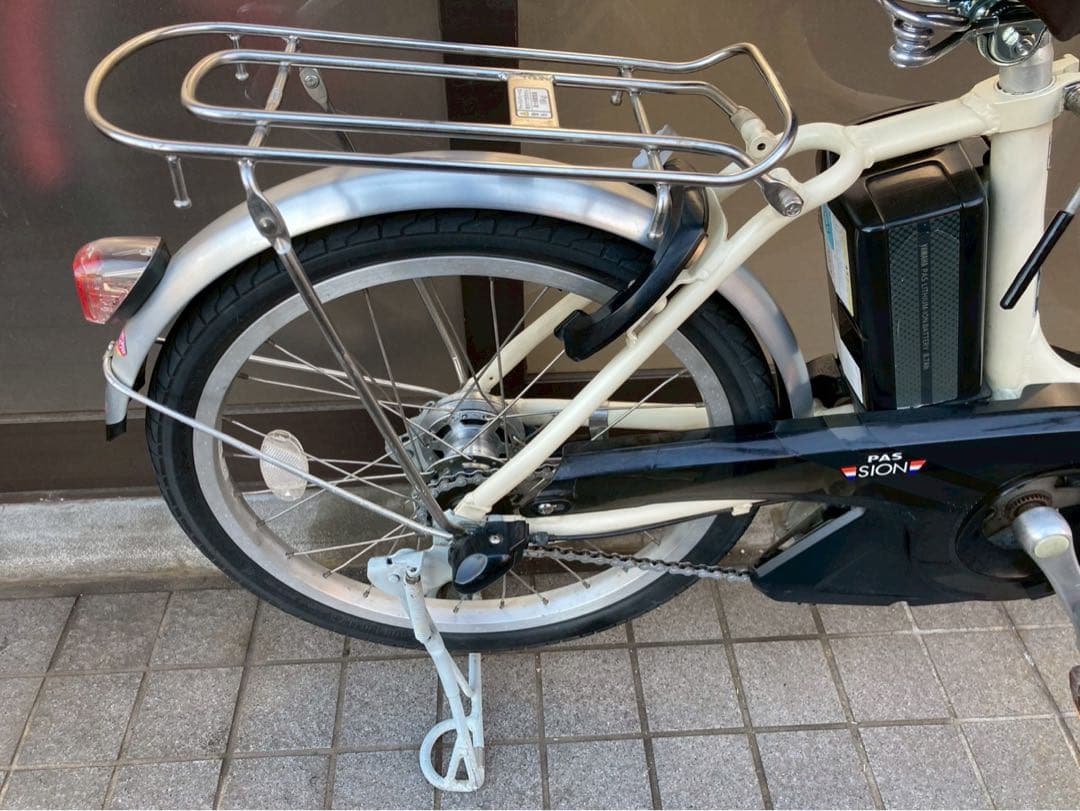 中古電動自転車 ヤマハ pasシオン 20インチ アイボリー 横浜 №3736