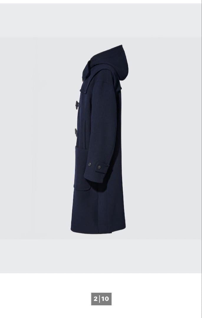 新品未使用 uniqlo プラスJ ネイビー ダッフルコート L