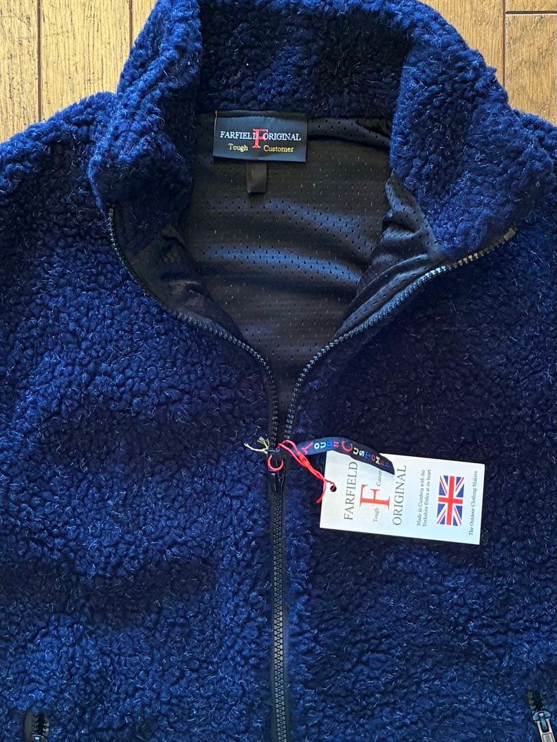 新品タグ付きFARFIELD ネイビー フリースベスト Lサイズ