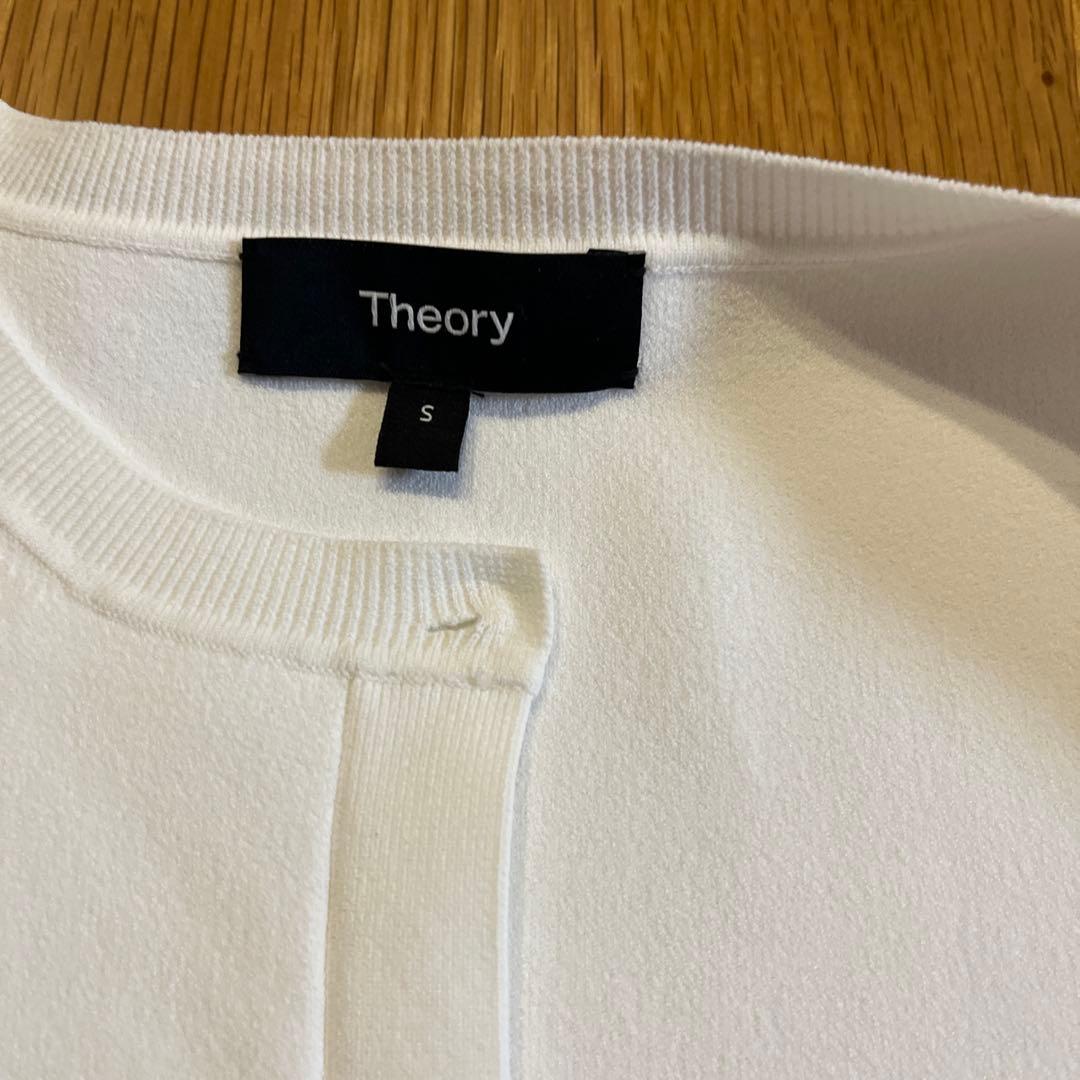 Theory ウースター クレープニット ショートスリーブ カーディガン