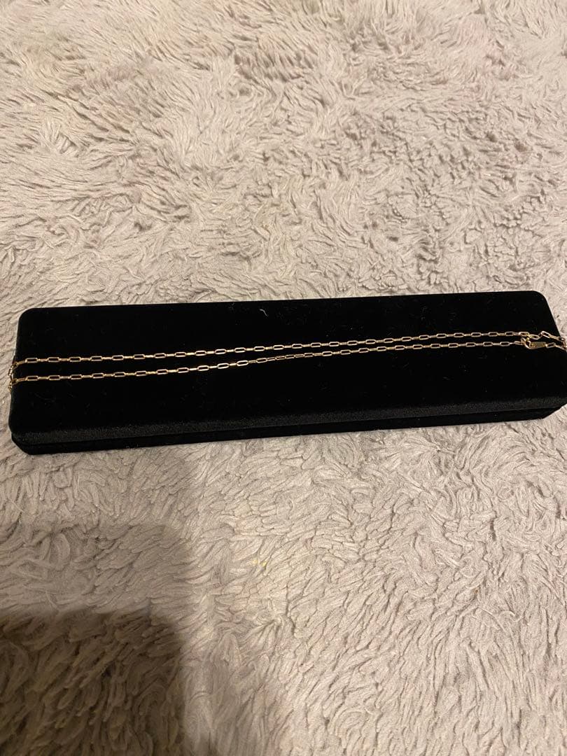 18金　K18 50cmペーパークリップ ネックレス　ゴールド　美品
