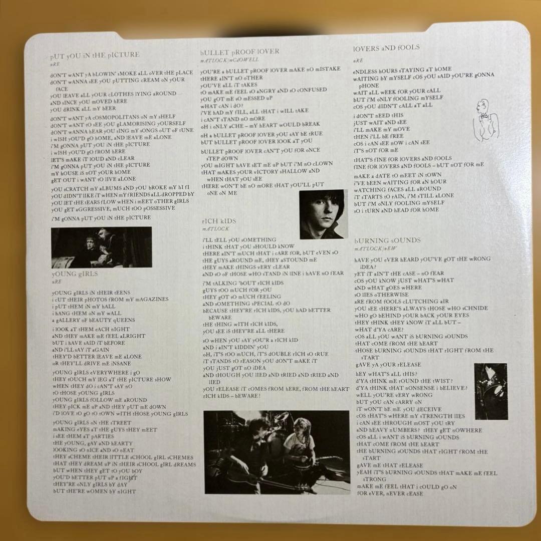 RICH KIDS リッチ・キッズ　輸入12inchレコード　1978年