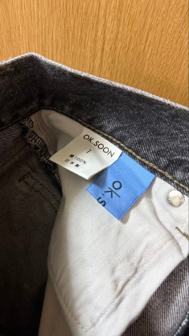 ok.soon original wide denim black デニム