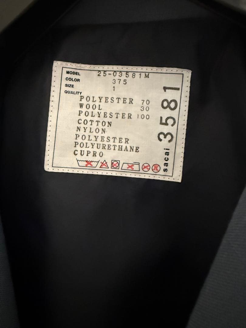 ジャケット・アウター sacai Suiting Bonding Mix Jacket