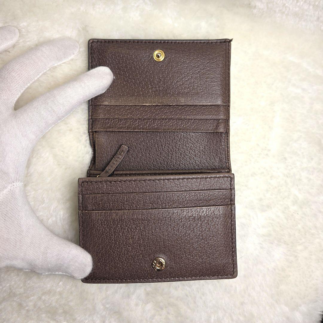 【美品】GUCCI　二つ折り財布　シェリーライン　GGキャンバス