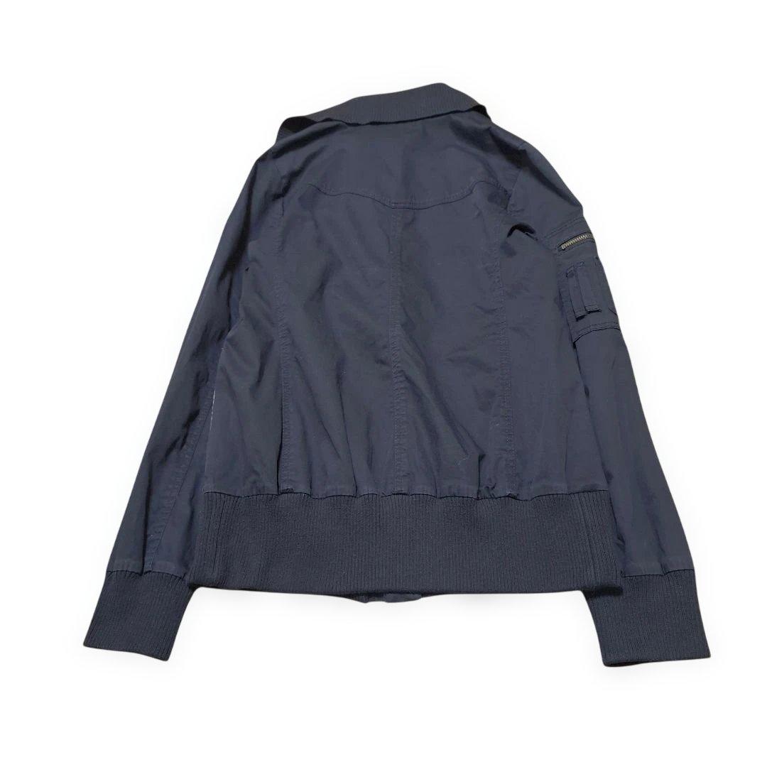 BURBERRY　ミニタリージャケット　38 ブラック　リブネック