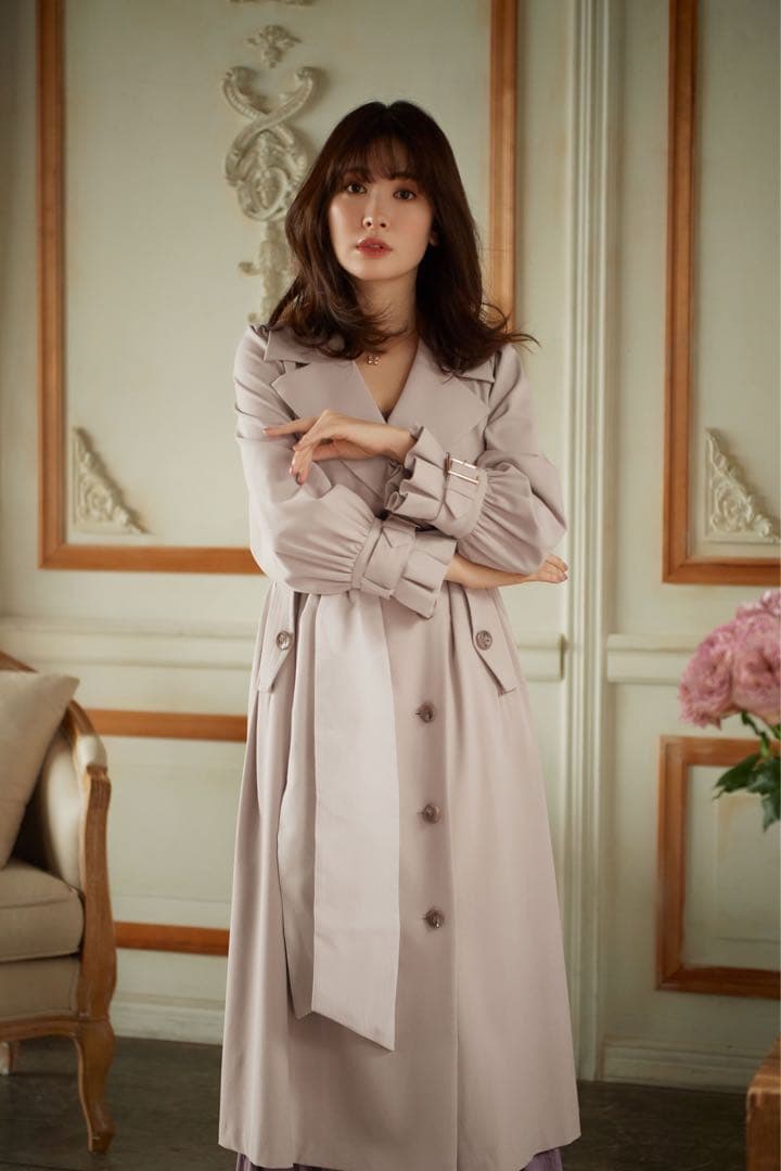 ジャケット・アウター herlipto belted dress trench coat