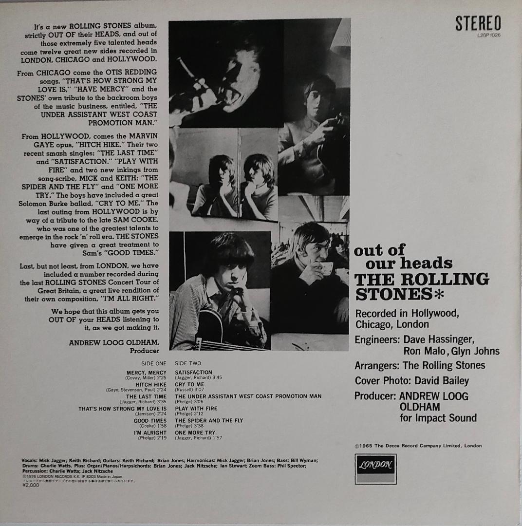 Rolling Stones　Out Of Our Heads アナログLP盤