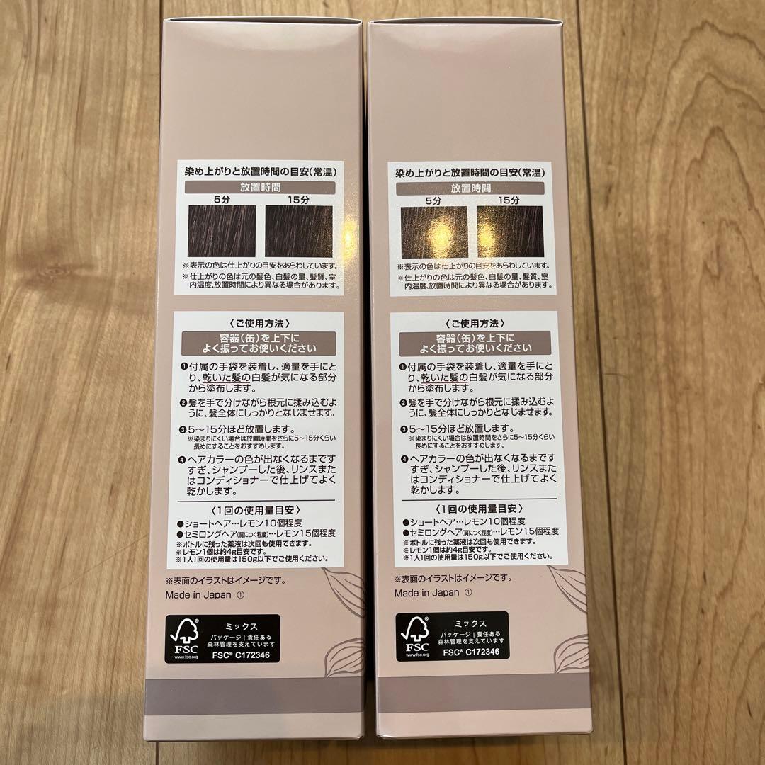 未使用:ヘアボーテエクラ ボタニカル エアカラーフォーム ダークブラウン　２本
