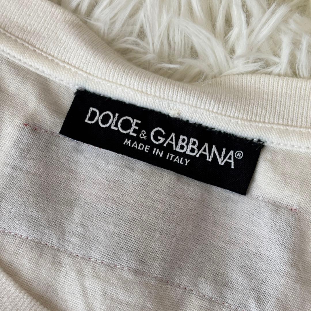 ドルチェ＆ガッバーナ ロゴTシャツ 36 白 スパンコール