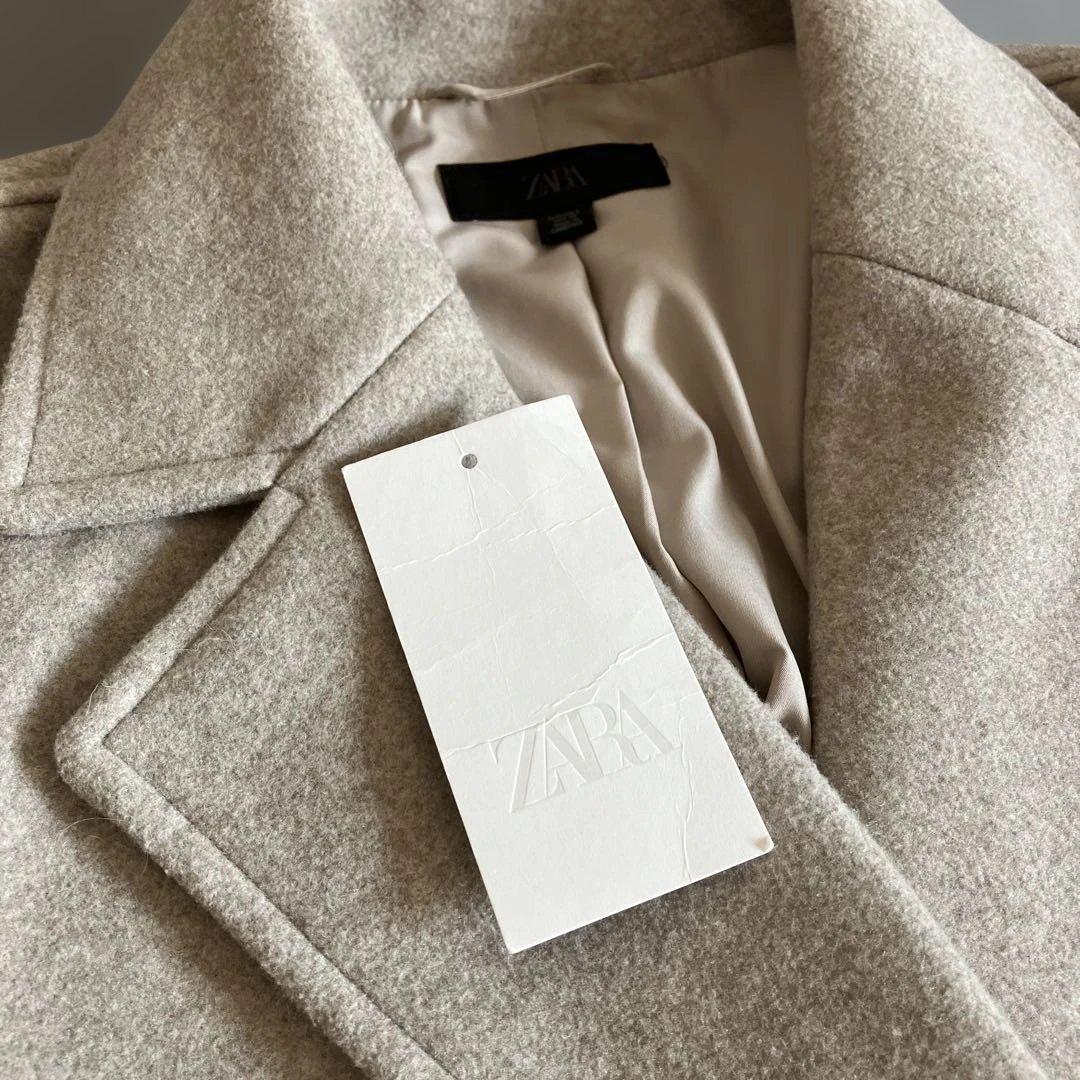 ZARA ソフトオーバーサイズコート　ベージュ　L