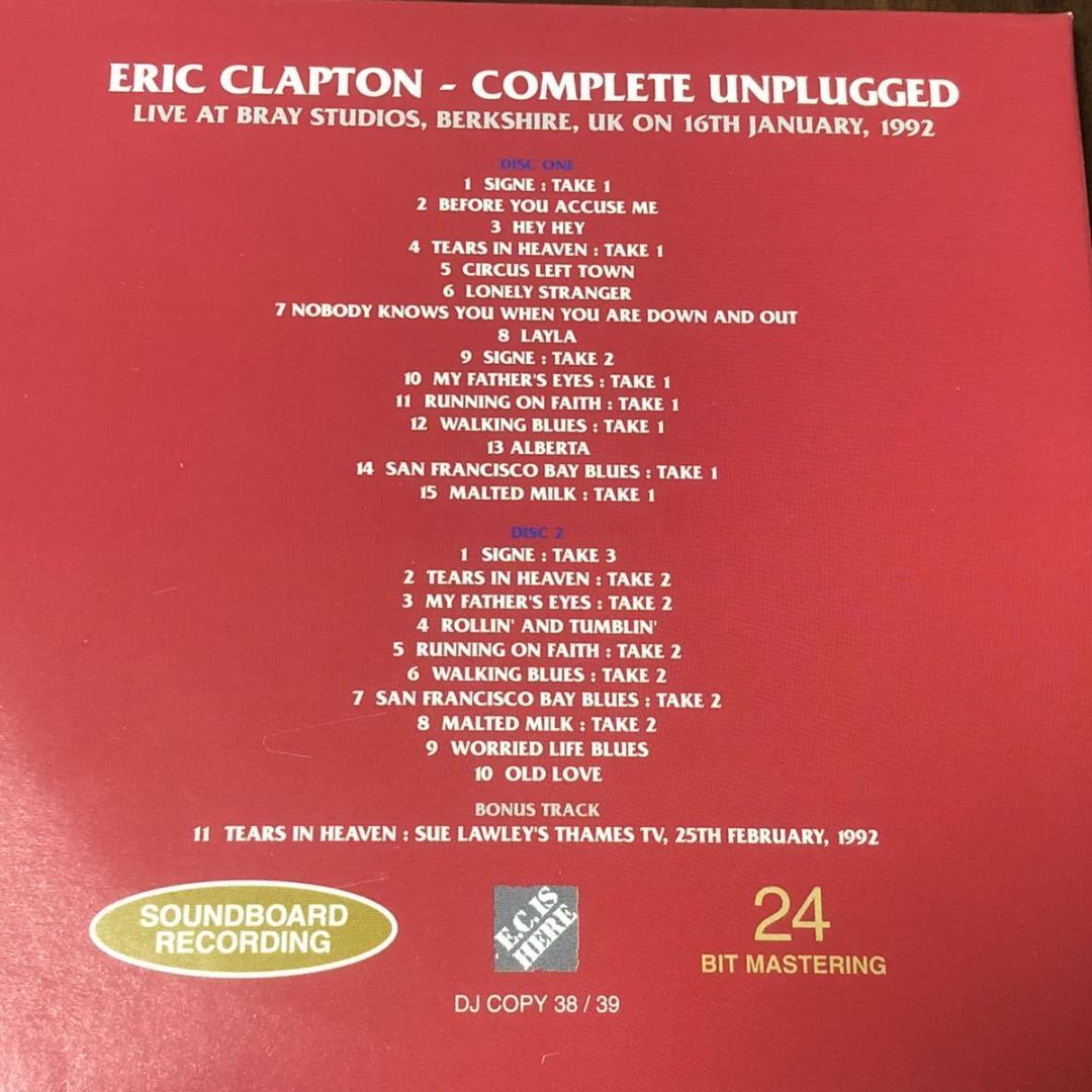 2CD！エリッククラプトン/COMPLETE UNPLUGGED/UK 1992