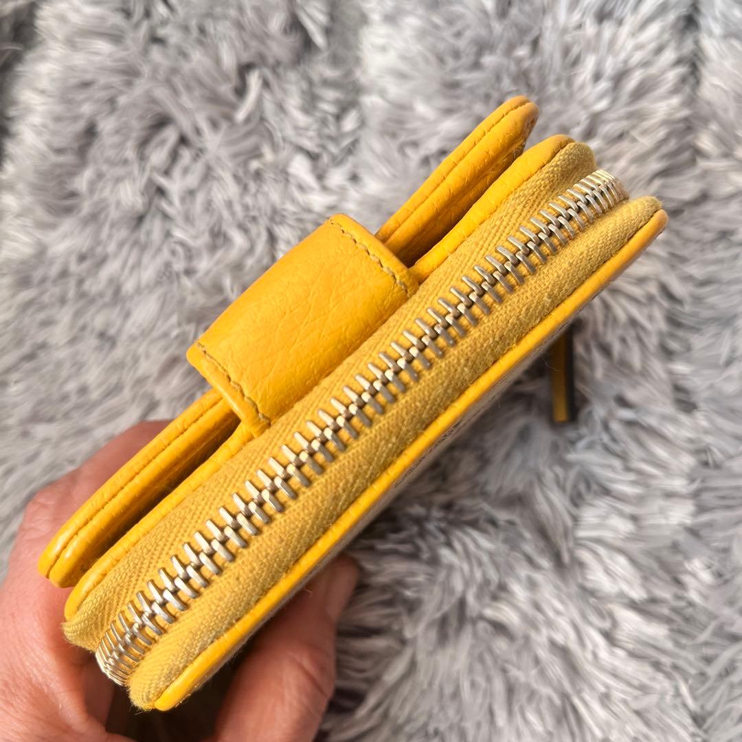 良品✨GUCCI GGキャンバス 折り財布　イエロー　メンズ　レディース